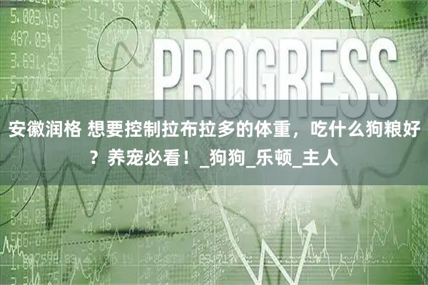 安徽润格 想要控制拉布拉多的体重，吃什么狗粮好？养宠必看！_狗狗_乐顿_主人